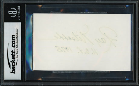Ray Nitschke Autographed 3x5 Index Card Green Bay Packers Auto Grade Gem Mint 10 "HOF 1978" Beckett BAS Stock #239934