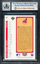 Manny Ramirez Autographed 1992 Upper Deck Rookie Card #63 Cleveland Indians Auto Grade Gem Mint 10 Beckett BAS Stock #239949