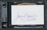 Jaime Jarrin Autographed 3x5 Index Card Los Angeles Dodgers "HOF 98" Beckett BAS Stock #239954