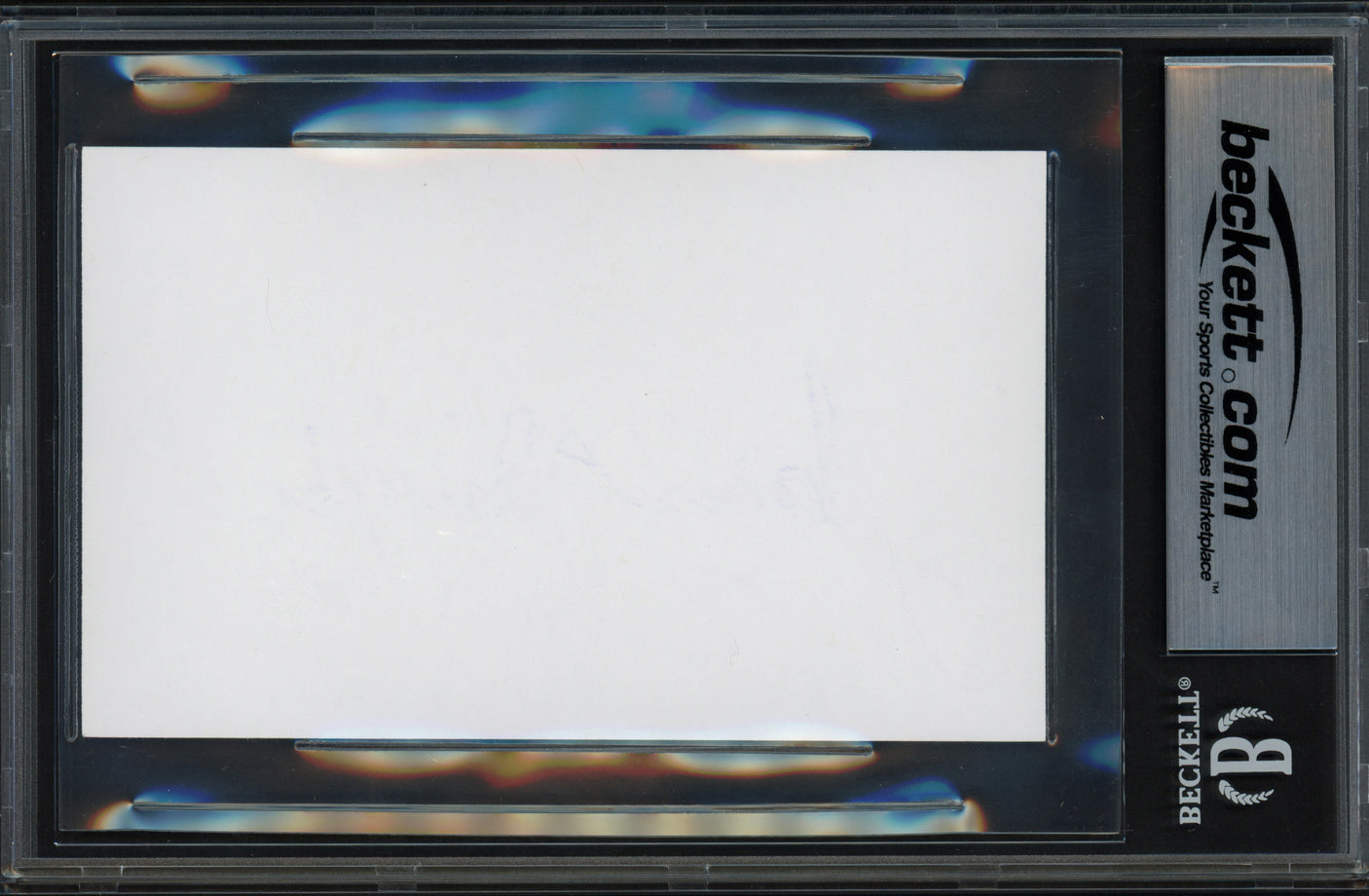 Jaime Jarrin Autographed 3x5 Index Card Los Angeles Dodgers "HOF 98" Beckett BAS Stock #239954