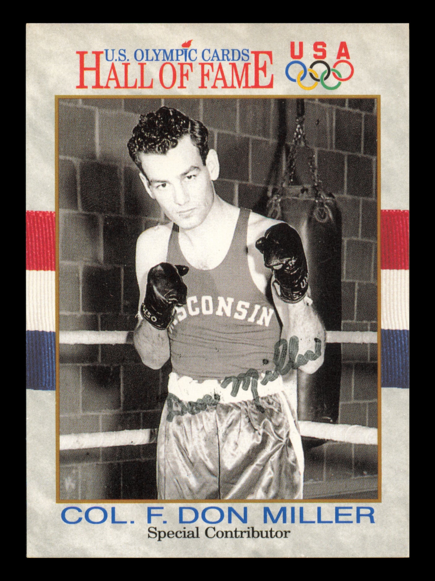 Col. F. Don Miller Autographed 1991 Impel U.S. Olympics Card #73 SKU #240709