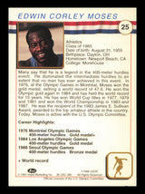 Edwin Moses Autographed 1991 Impel U.S. Olympics Card #25 SKU #240710