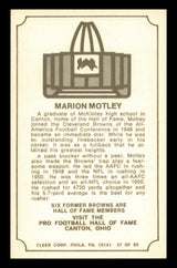 Marion Motley Autographed 1975 Fleer Card #37 Cleveland Browns SKU #240922