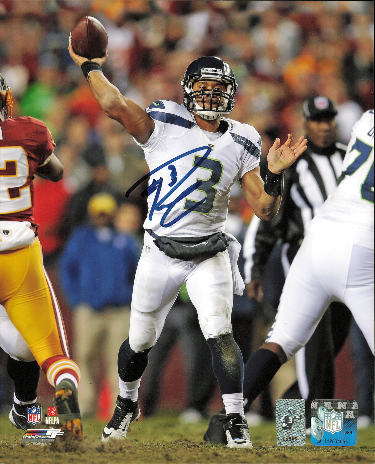Russell Wilson Autographed 8x10 Photo Seattle Seahawks RW Holo SKU #240657