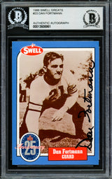 Dan Fortmann Autographed 1988 Swell Greats Card #23 Chicago Bears Beckett BAS #13608961