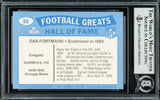 Dan Fortmann Autographed 1988 Swell Greats Card #23 Chicago Bears Beckett BAS #13608957