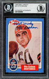 Otto Graham Autographed 1988 Swell Greats Card #41 Cleveland Browns "Best Wishes" Beckett BAS #13608965