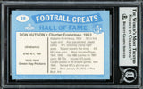 Don Hutson Autographed 1988 Swell Greats Card #59 Green Bay Packers Beckett BAS #13608980
