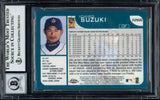 Ichiro Suzuki Autographed 2001 Topps Chrome Traded Rookie Card #T266 Seattle Mariners Auto Grade Gem Mint 10 Beckett BAS #13604670