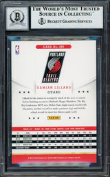 Damian Lillard Autographed 2012-13 Panini Hoops Rookie Card #280 Portland Trail Blazers Auto Grade Gem Mint 10 Beckett BAS #13605488