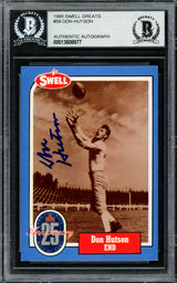 Don Hutson Autographed 1988 Swell Greats Card #59 Green Bay Packers Beckett BAS #13608977