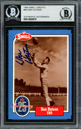 Don Hutson Autographed 1988 Swell Greats Card #59 Green Bay Packers Beckett BAS #13608976