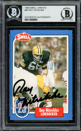 Ray Nitschke Autographed 1988 Swell Greats Card #92 Green Bay Packers Beckett BAS #13608983