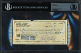 Bill Russell Autographed 3x6 Check Boston Celtics Beckett BAS #15502385