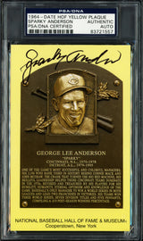 Sparky Anderson Autographed Hall of Fame HOF Plaque Postcard Cincinnati Reds PSA/DNA #83721557