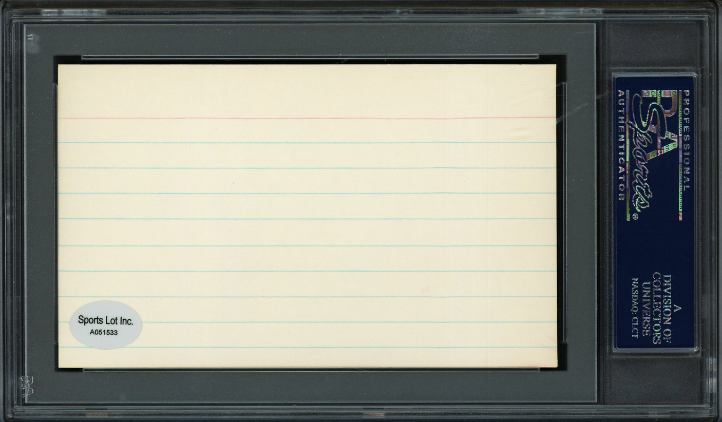 Carroll "Boardwalk" Brown Autographed 3x5 Index Card New York Yankees, Philadelphia A's "1911 + 1917" PSA/DNA #83862081