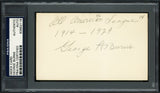 George H. Burns Autographed 3x5 Index Card New York Giants, Philadelphia Phillies "1914-29" PSA/DNA #83862118