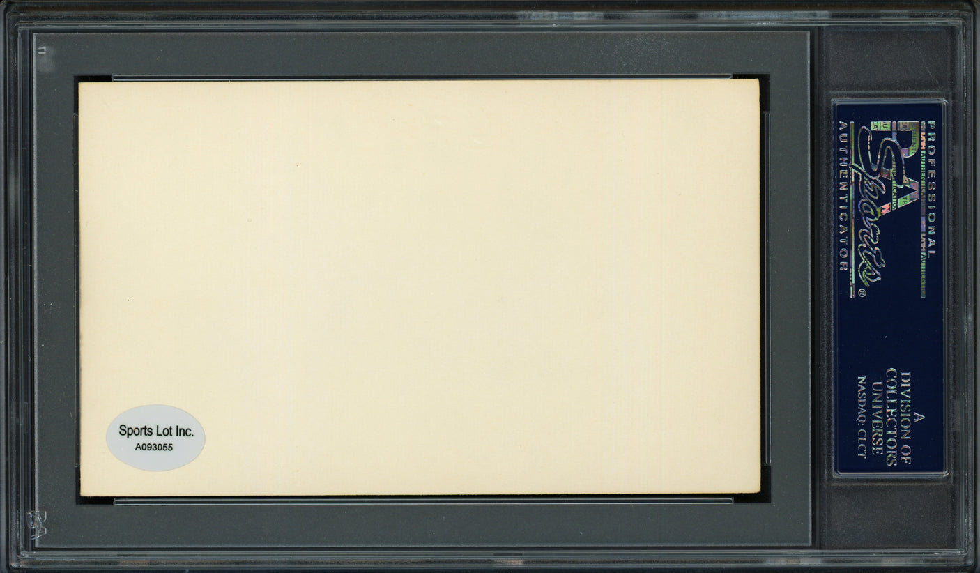 George H. Burns Autographed 3x5 Index Card New York Giants, Philadelphia Phillies "1914-29" PSA/DNA #83862118
