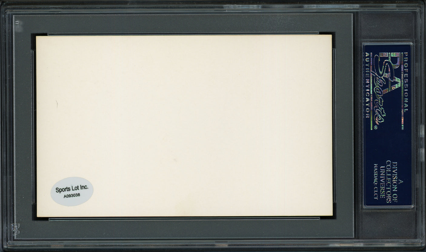 George H. Burns Autographed 3x5 Index Card New York Giants, Philadelphia Phillies "1914-29" PSA/DNA #83862119