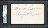George H. Burns Autographed 3x5 Index Card New York Giants, Philadelphia Phillies "All American League" PSA/DNA #83862120