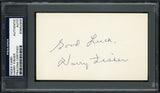 Harry Fisher Autographed 3x5 Index Card Pittsburgh Pirates "Good Luck" PSA/DNA #83862906