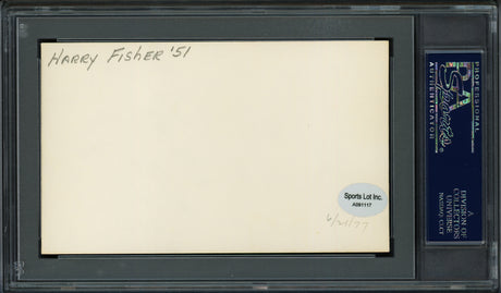 Harry Fisher Autographed 3x5 Index Card Pittsburgh Pirates "Good Luck" PSA/DNA #83862906