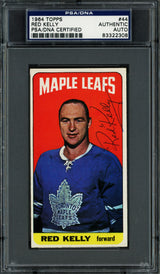 Red Kelly Autographed 1964 Topps Card #44 Toronto Maple Leafs PSA/DNA #83322308