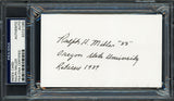 Ralph Miller Autographed 3x5 Index Card Oregon State University Beavers Coach "1989" PSA/DNA #83721085