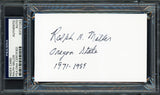 Ralph Miller Autographed 3x5 Index Card Oregon State University Beavers Coach "1971-1989" PSA/DNA #83721082