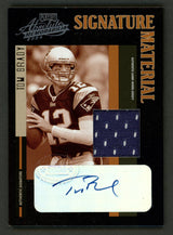 Tom Brady Autographed 2004 Donruss Playoff Absolute Autographed Game Worn Jersey Card #SM-9 New England Patriots #024/194 SKU #240629