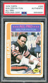 Walter Payton Autographed 1978 Topps Card #200 Chicago Bears PSA/DNA #99548081