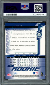 Ichiro Suzuki Autographed 2001 Leaf Rookies & Stars Rookie Card #251 Seattle Mariners PSA 9 Auto Grade Gem Mint 10 PSA/DNA #102904033