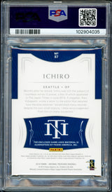 Ichiro Suzuki Autographed 2019 Panini National Treasures Game Used Patch Card #87 Seattle Mariners PSA 8 Auto Grade Gem Mint 10 #3/5 PSA/DNA #102904035