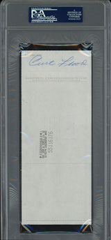 Curt Flood Autographed 3.5x8.5 Check St. Louis Cardinals (Signed Twice) PSA/DNA #83933917