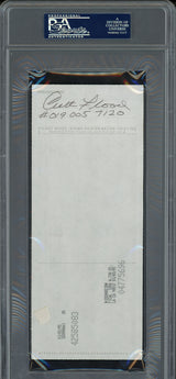 Curt Flood Autographed 3.5x8.5 Check St. Louis Cardinals (Signed Twice) PSA/DNA #83933915