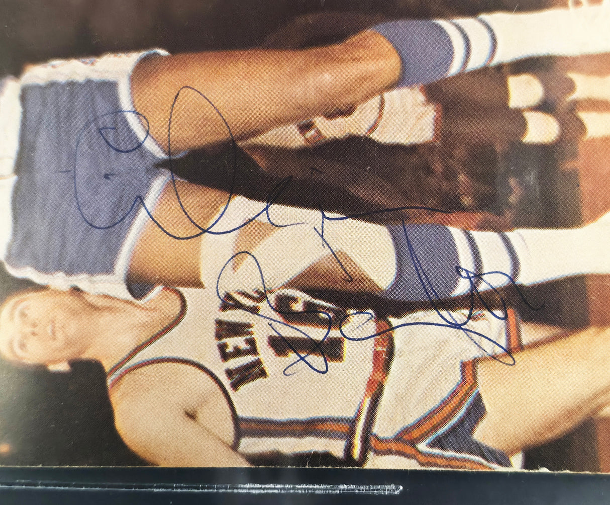 Wilt Chamberlain & Elgin Baylor Autographed 7x11 Magazine Page Photo (Dave Bing on Back) Beckett BAS #17402413