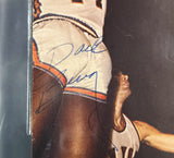 Wilt Chamberlain & Elgin Baylor Autographed 7x11 Magazine Page Photo (Dave Bing on Back) Beckett BAS #17402413
