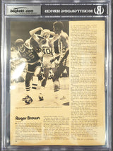 Roger Brown Autographed 8x11 Magazine Page Photo Indiana Pacers Beckett BAS #17402421