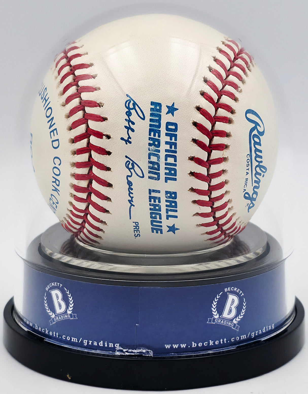 Joe DiMaggio Autographed Official AL Baseball New York Yankees Auto Grade Gem Mint 10 Beckett BAS #17404561