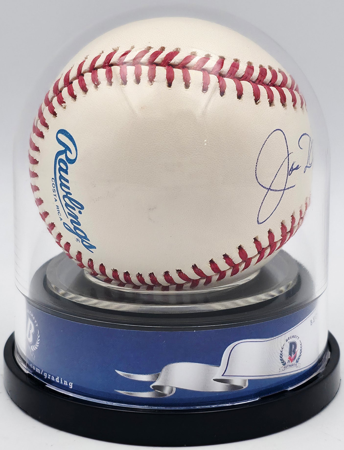 Joe DiMaggio Autographed Official AL Baseball New York Yankees Auto Grade Gem Mint 10 Beckett BAS #17404561