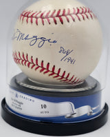 Joe DiMaggio Autographed Official AL Baseball New York Yankees Auto Grade Gem Mint 10 Beckett BAS #17404559