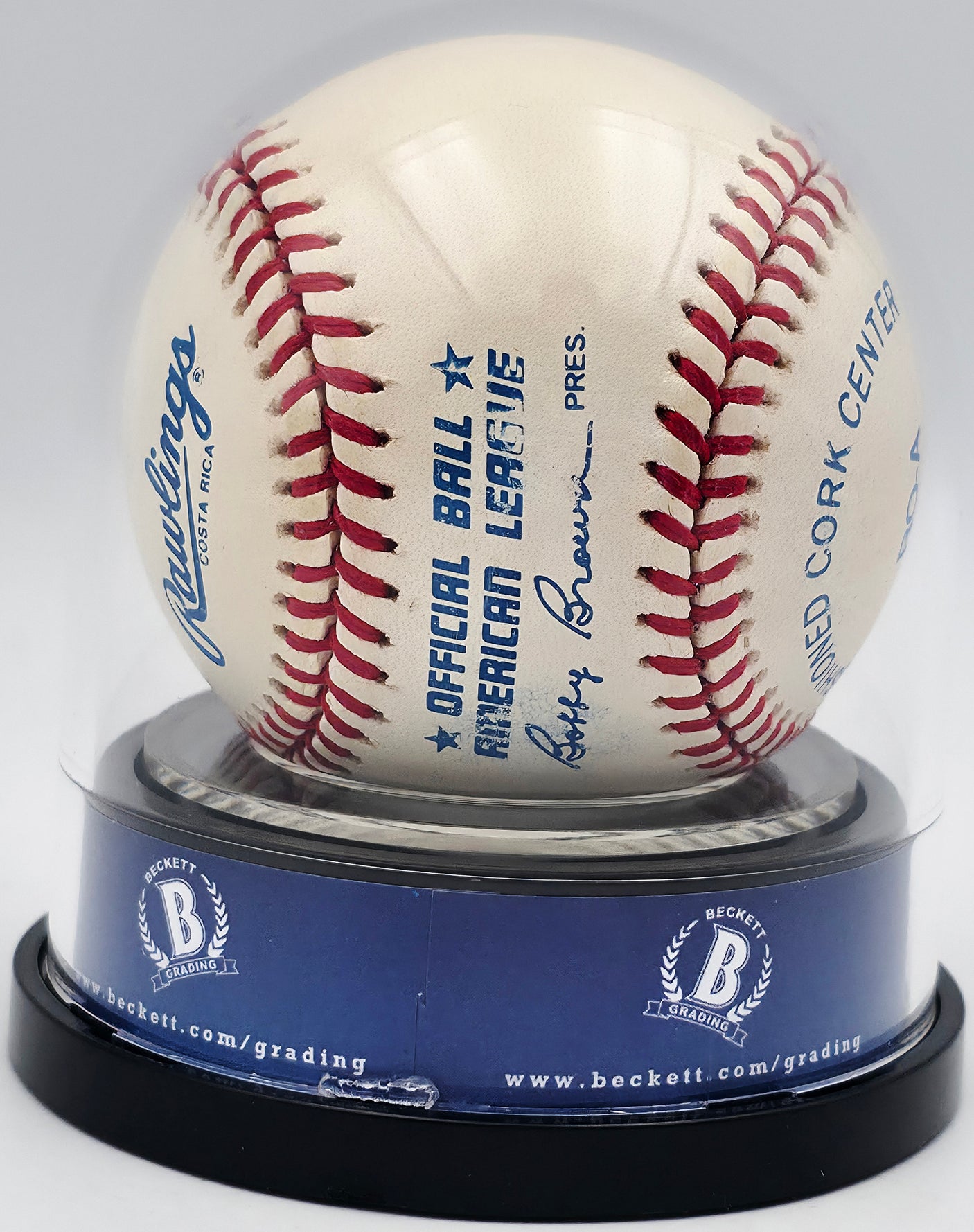 Joe DiMaggio Autographed Official AL Baseball New York Yankees Auto Grade Gem Mint 10 Beckett BAS #17404559