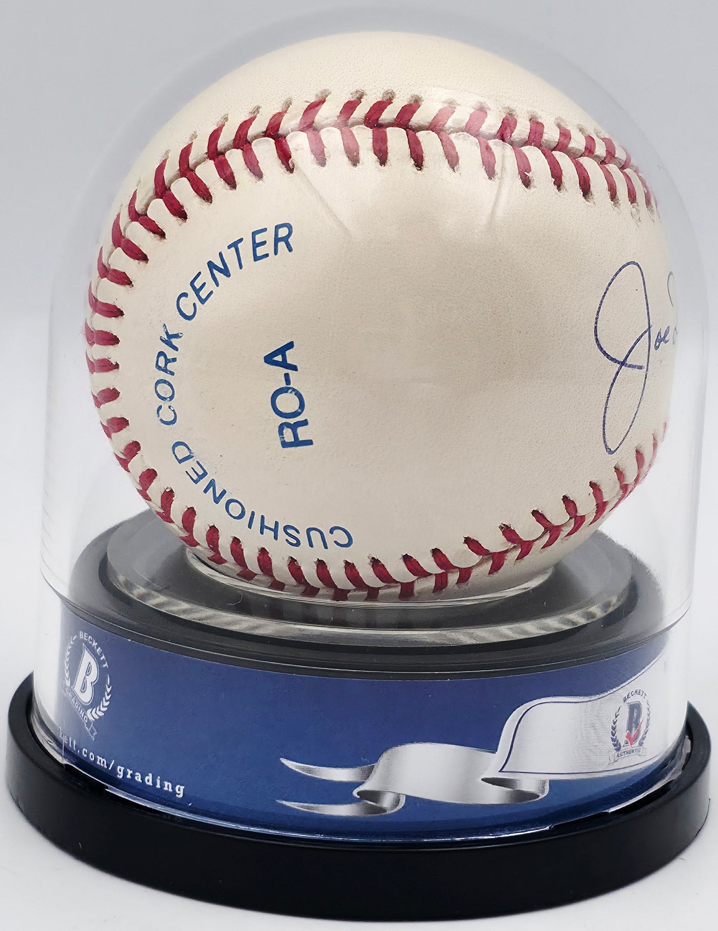 Joe DiMaggio Autographed Official AL Baseball New York Yankees Auto Grade Gem Mint 10 Beckett BAS #17404559