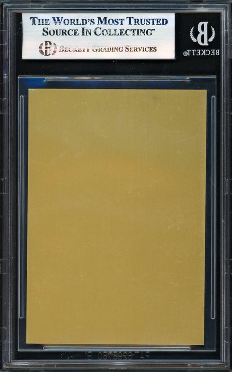 Johnny Bench Autographed 1989 Hall of Fame Metallic Plaque Card Cincinnati Reds Beckett BAS #17830391
