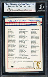 Herb Brooks Autographed 1991 Impel Olympics Card #70 1980 Team USA Beckett BAS #17830834