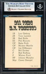 Joe DiMaggio Autographed 1980 TCMA Card #7 New York Yankees Beckett BAS #17830822