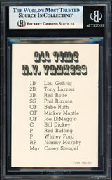 Joe DiMaggio Autographed 1980 TCMA Card #7 New York Yankees Beckett BAS #17830821