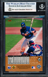 Tony Gwynn Autographed 1996 Upper Deck Card #450 San Diego Padres Beckett BAS #17830817