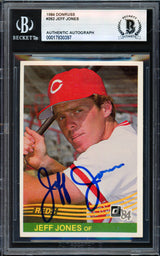 Jeff Jones Autographed 1984 Donruss Card #262 Cincinnati Reds Beckett BAS #17830397
