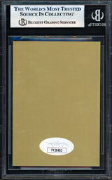 Ted Williams Autographed 1981 Hall of Fame Metallic Plaque Card Boston Red Sox Beckett BAS #17830389